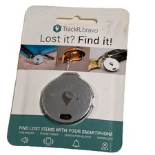TrackR bravo Bluetooth Item Finder Silver Separation Alerts Apple Android CR1620