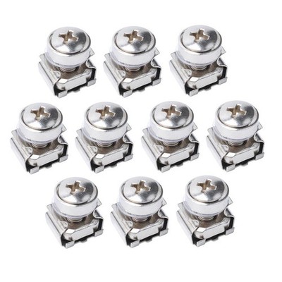 10 Pack Lot - M5x16 Rack Mount Cage Muttern & Schrauben W / Waschmaschinen -