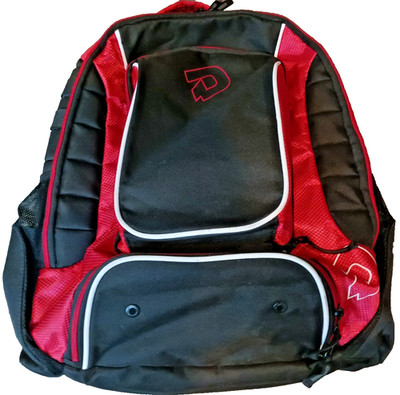 DEMARINI VOODOO OG BASEBALL EQUIPMENT BAT BACKPACK RED/BLACK GREAT SHAPE!