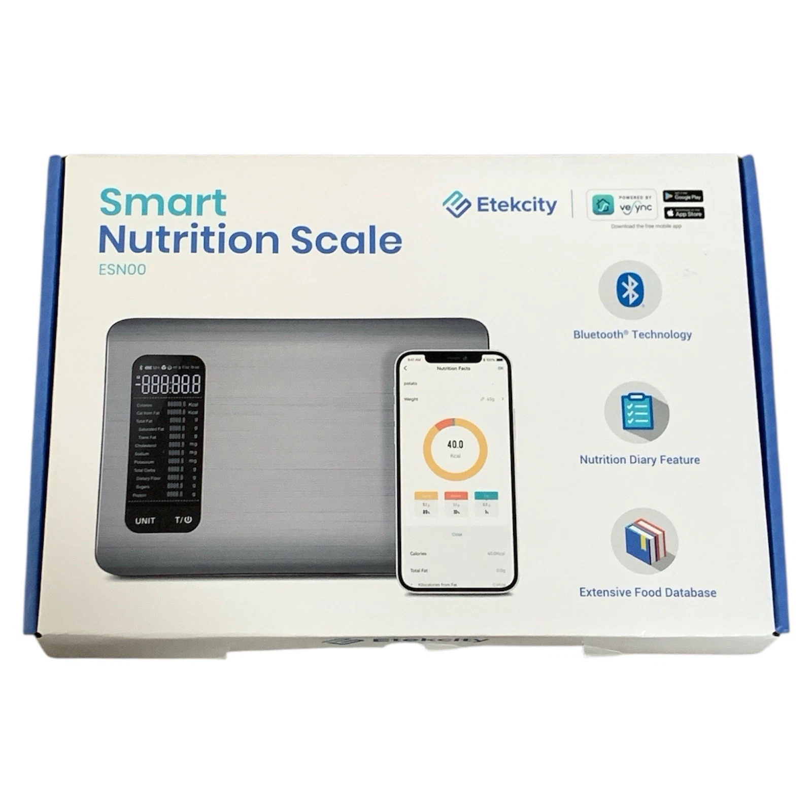 Etekcity Smart Food Nutrition Scale ESN00 Digital Grams & Ounces - NEW Min Blmsh
Opens in a new wind