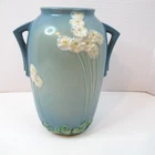 Roseville Art Pottery Primrose Blue Floral Vase 770-10 10.5" Tall - RARE