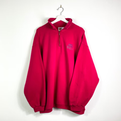 Vintage Nike Half Zip Sweater Gr.XL Herren Rot/Pink Pullover 90er 90s y2k Retro