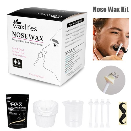 Nose Ear Hair Removal Wax Kit Painless Easy Mens Nasal Waxing Strip Remover - Picture 11 of 17