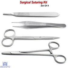 Surgical Suture Removal Mayo Hegar Needle Holder Forceps Tissue Scissors Set