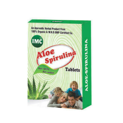 IMC ALOE SPIRULINA TABLETS (30 TABLETS X 3)/100% AYURVEDIC/PURE AND NATURAL