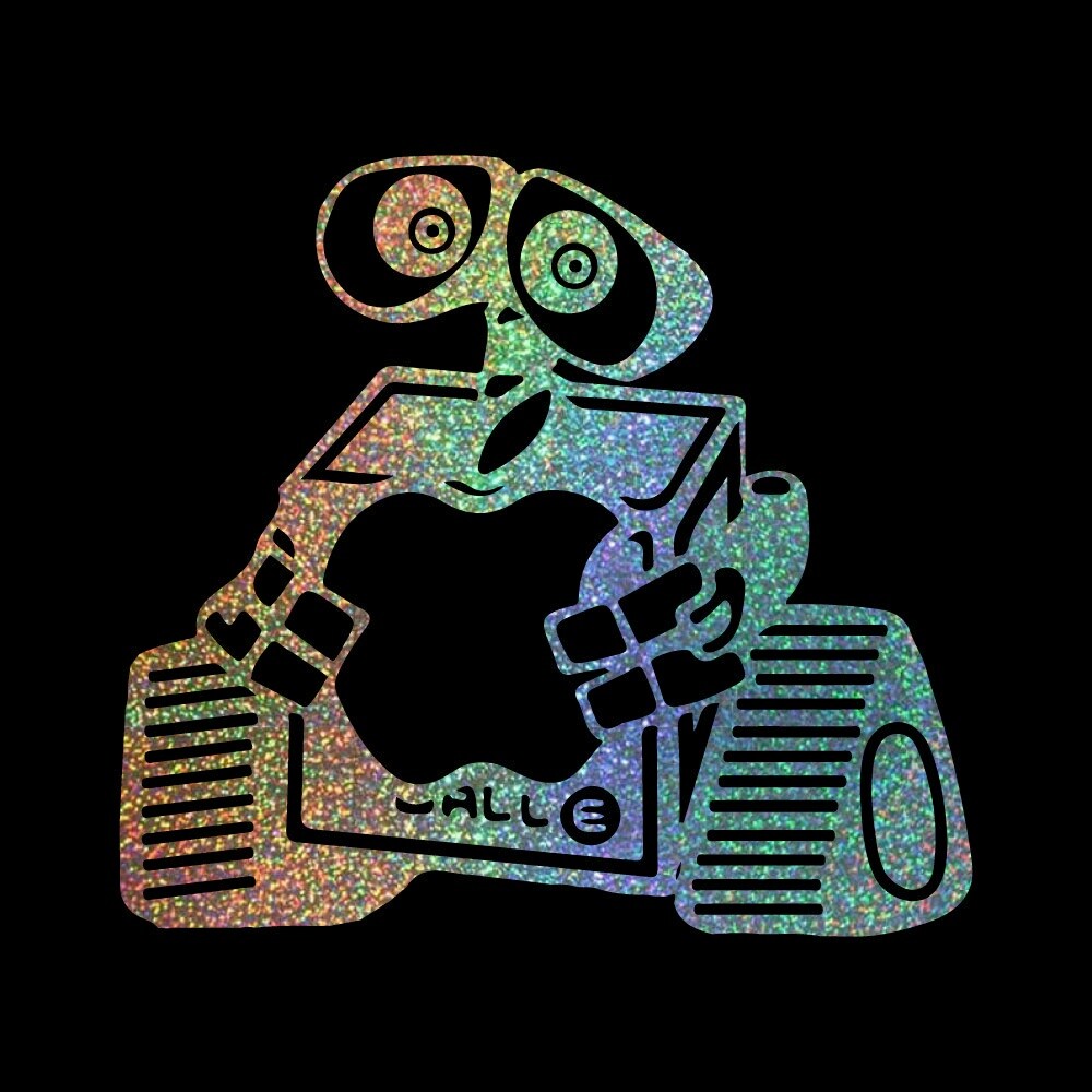 3.9" APPLE WALLE Vinyl Decal Sticker Car Window Laptop Macbook Disney
