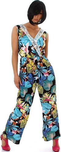 Damen Overall dünn Sommer Träger Carmen Bandeau kurze Shorts sexy 36 38 40 - Bild 48 von 168