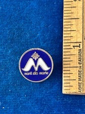 Ski Pin Mont Ste Marie Mountain Logo Quebec Skiing small blue Brooch