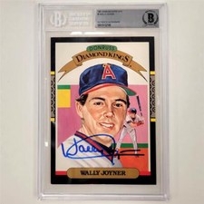 Wally Joyner signed Oversized 1987 Donruss Diamond Kings 5x7 card Beckett BAS