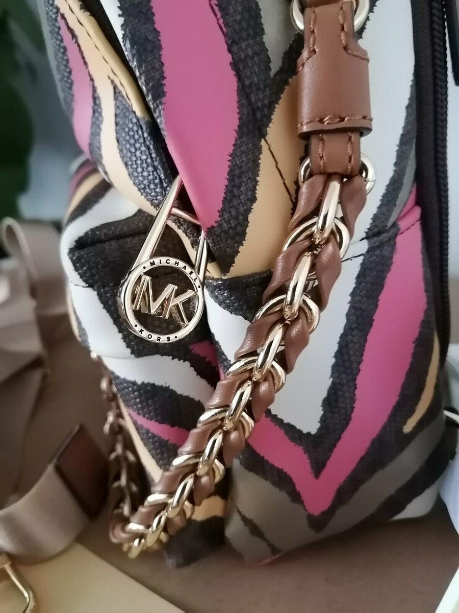 NWT Michael Kors Slater Small Metallic Zebra Logo Convertible Backpack NWT Michael Kors Slater Small Metallic Zebra Logo  main image 4