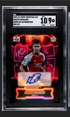 Martin Odegaard Arsenal Auto Topps Showtime /5 , SGC 9/10, POP 1
