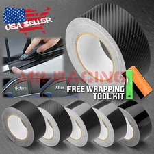 Gloss / Matte / Carbon Fiber Style Black Vinyl Wrap Roll Chrome Delete1 Car Trim