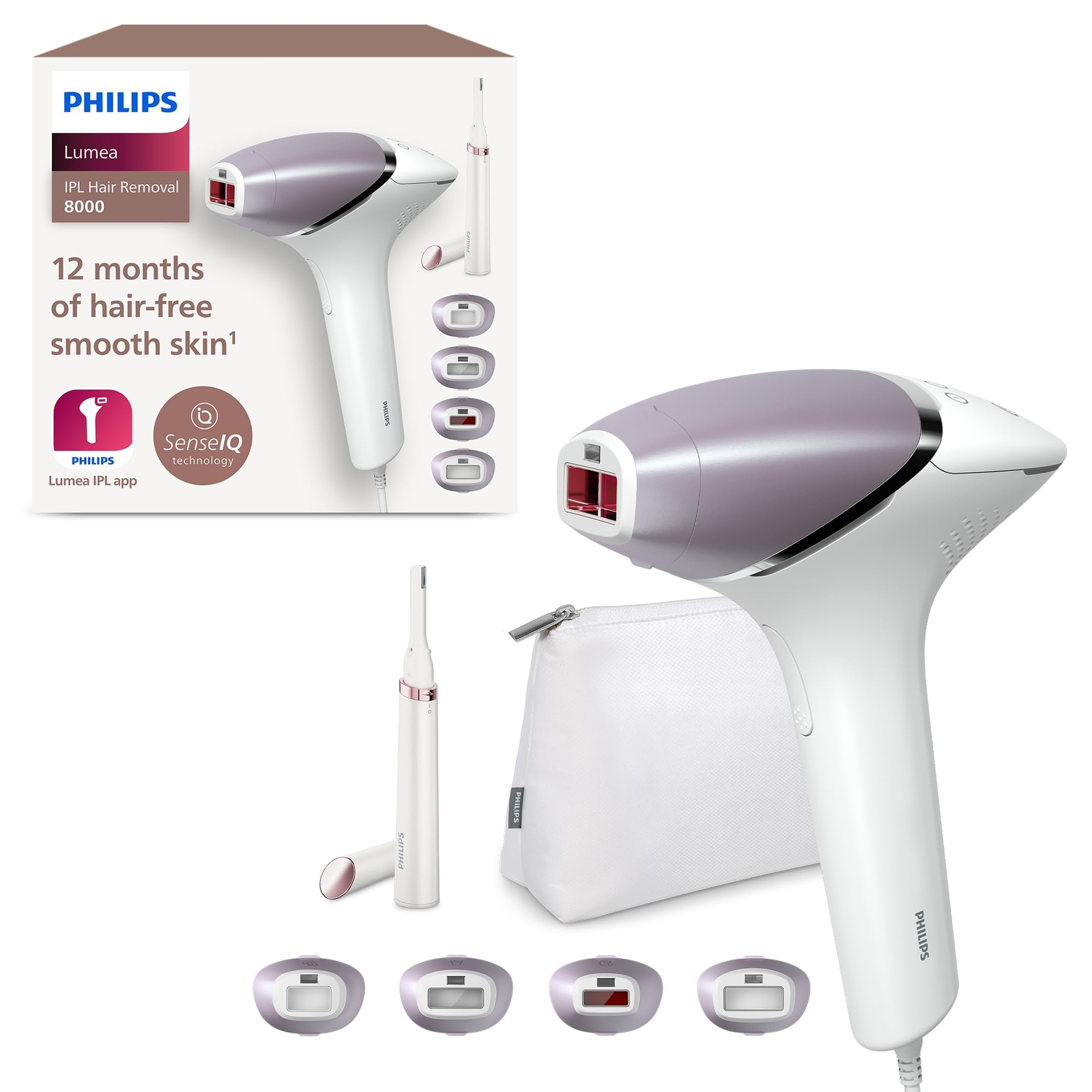 Philips Lumea 8000 Series, dispositivo di epilazione IPL, alternativa ai (E8f)
