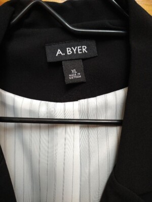 A.BYER Black Button Front Jacket Cardigan with Lining Size XL | eBay