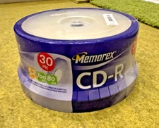 Memorex CD-R 52x Multi Speed 700MB 80 Min Recordable 30 Pack Blank Discs New