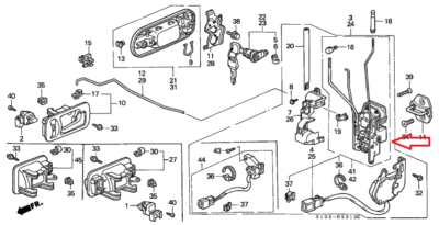 Honda CR-V Left Driver Front Door Lock Latch 72150-S10-A21 OEM