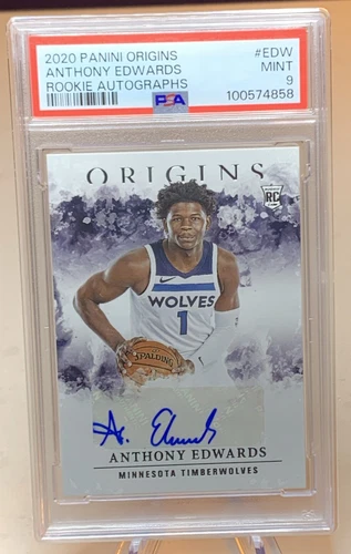 2020-21 Origins Anthony Edwards Rookie Auto PSA 9 MINT