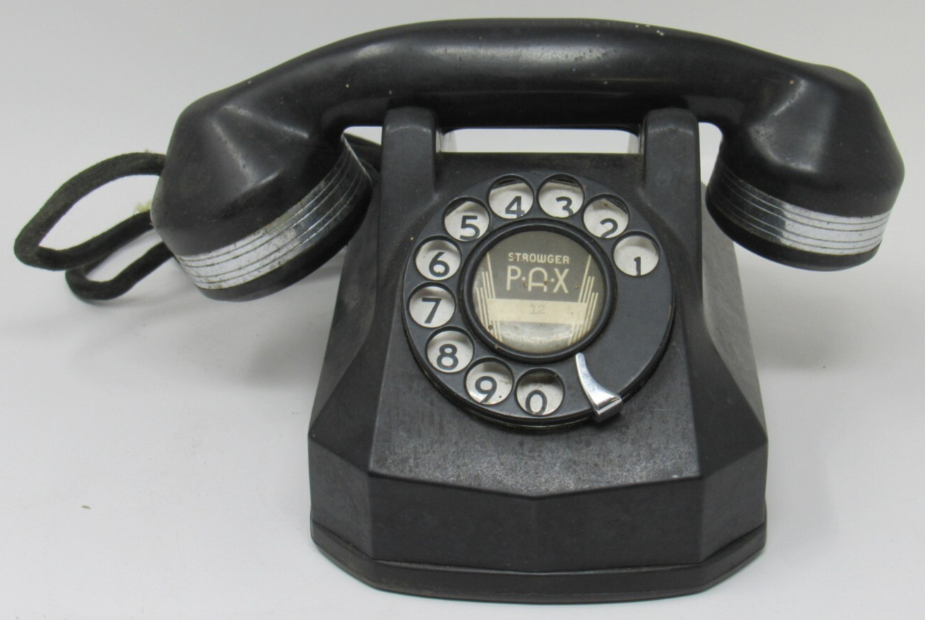 Vintage Strowger Pax Monophone Automatic Electric Bakelite Rotatory Telephone