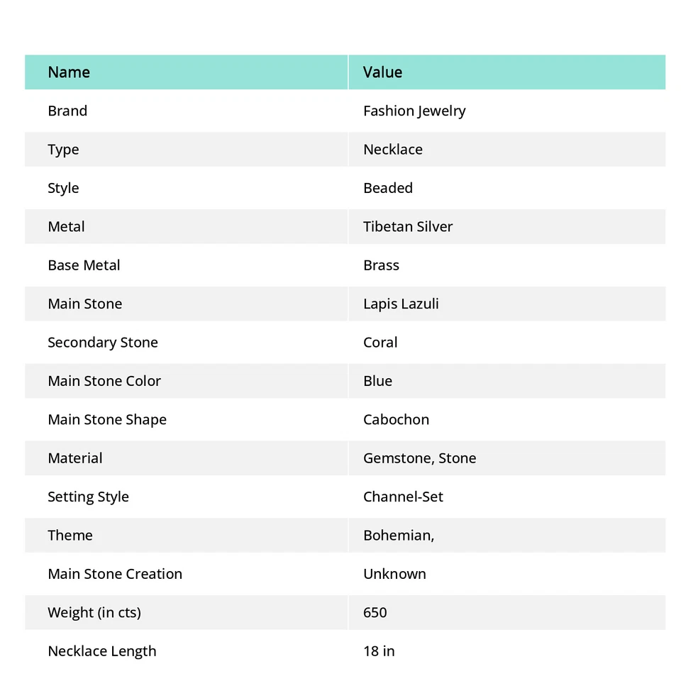 Colar de lápis-lazúli coral vermelho prata tibetana berloque miçangas joias 18" NN 5225 - Imagem 4 de 4