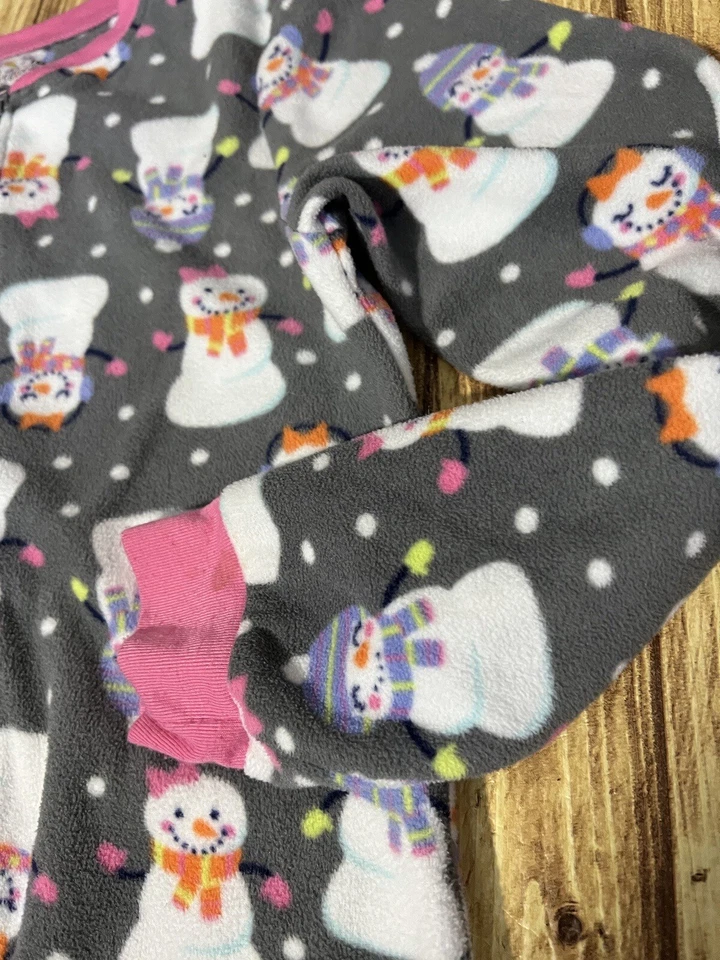 Bonecos de neve de lã para meninas tamanho 10 Jumping Beans Footie - Imagem 3 de 4