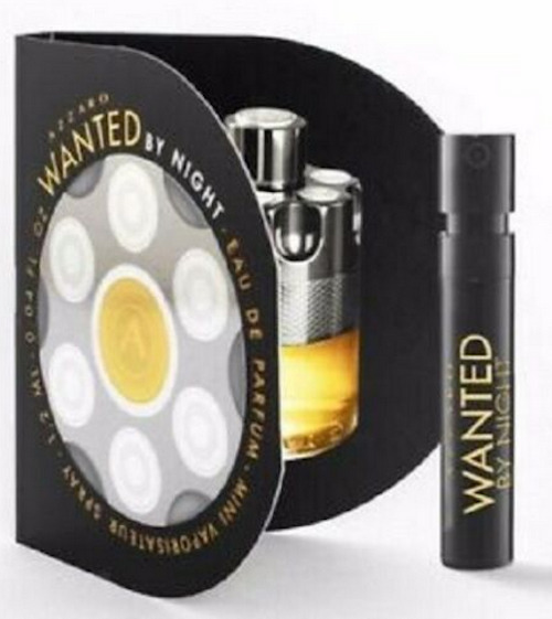 AZZARO WANTED by NIGHT for MEN 1.2ml-0.04oz Eau de Parfum Spray SAMPLE VIAL (C77
