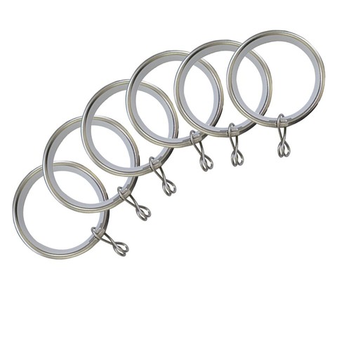 28MM METAL CURTAIN POLE RINGS - chrome, matt chrome, black nickel, antique brass - Picture 4 of 6