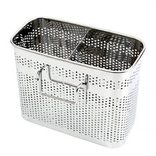 Stainless Steel Kitchen Utensils Chopsticks Holder Drying Rack with Hooks