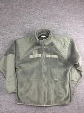 US Military Gen III Fleece Jacket Cold Weather Men's Large Regular Green Zip Up