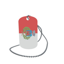 Dog Tag Flag Fiumalbo Dog Tag Aluminium 30 x 50mm
