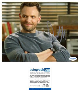 JOEL MCHALE SIGNED COMMUNITY JEFF WINGER THE SOUP 8x10 PHOTO - ACOA COA