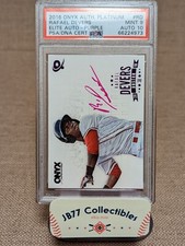 2016 Platinum Onyx Auto Rafael Devers 7/10 Elite Purple PSA 9 AUTO 10