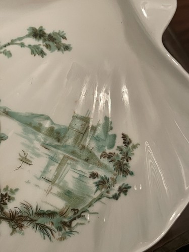 Limoges Castel Decor Vieux Marseille Porcelain Shell Dish River Scene - Picture 4 of 9