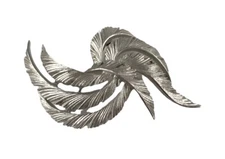 Vintage Signed Crown Trifari Silver TonePin Brooch