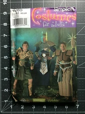 Simplicity #4085 ~ Pattern Mage Robe Tunic Shirt Vest Elf ~ Men's XS S M ~ UC FF