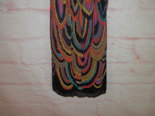 Aryeh Anthro Small Silk Blend 70's Inspired Geometric Empire Waist Dress 4714 - Picture 3 of 15