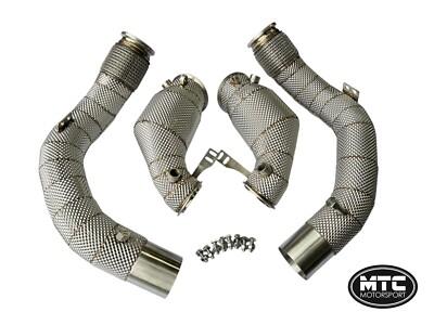 BMW F95 X5M X6M DOWNPIPES 200 ZELLEN HI-FLOW SPORT KATZEN HITZESCHILD 2019- VOR LCI