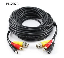 75ft CCTV Security Camera Audio/Video/DC Power Cable w/ BNC/RCA Male Plugs