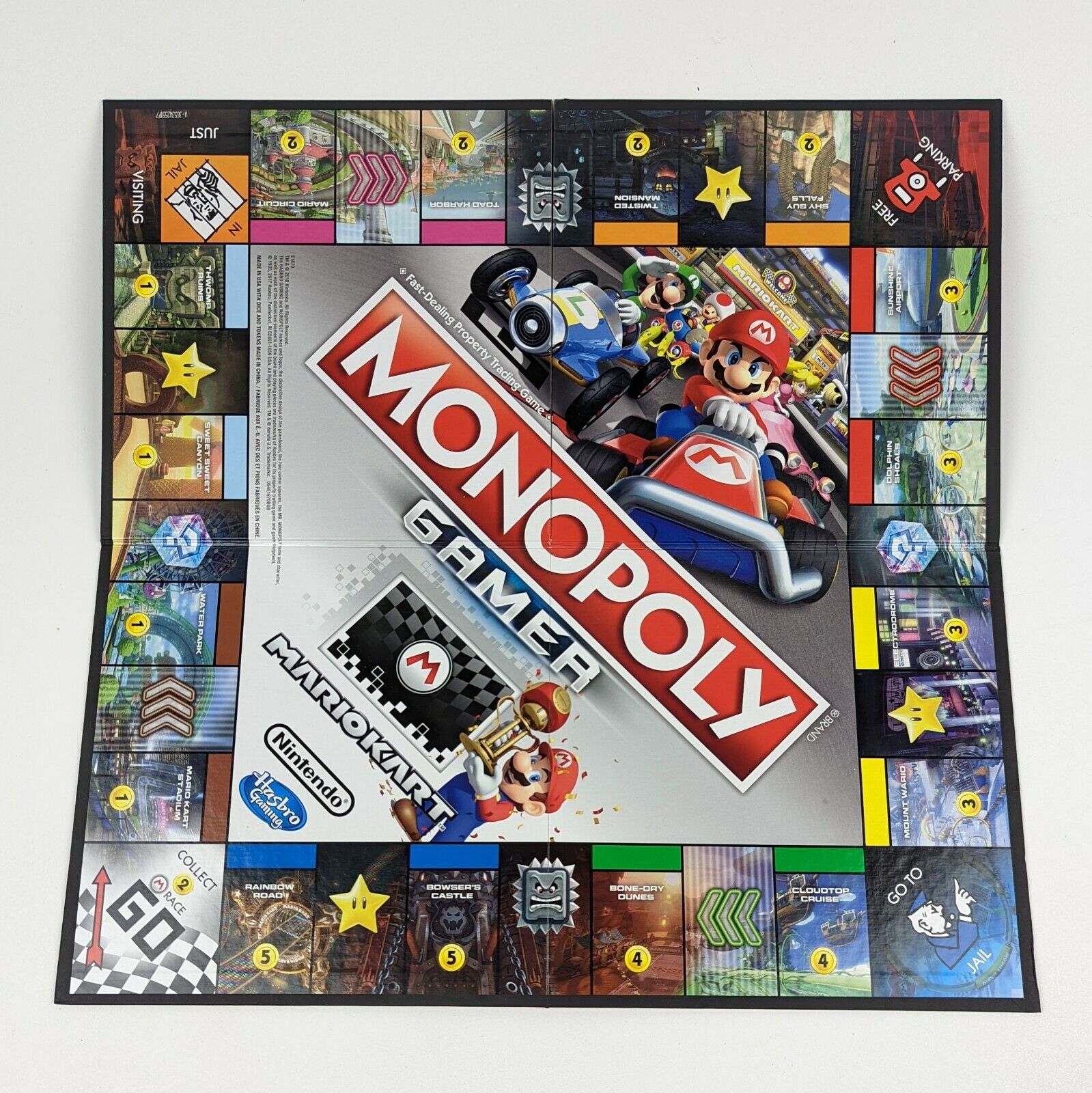 Monopoly Gamer Mario Kart Original Replacement Parts Pieces Game Board Only