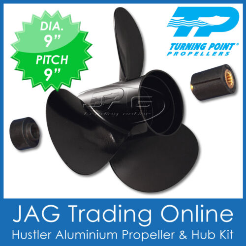 JOHNSON EVINRUDE PROP 9" x 9 Pitch -  8hp 9.9hp 15hp 3 Blade Aluminium Propeller - Picture 1 of 6