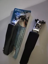 2 Pack Black Gripper Clips Retriever Tongs Lifting Hot Dishes Bowl Pot Pan Plate