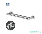 <!--F#f_0-->Master Rail Double Towel Rail 450mm Chrome Round Sturdy 4 point fixing<!--F/-->