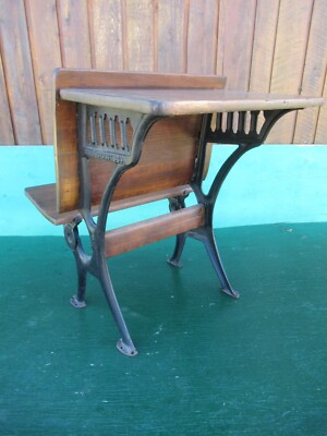 ANTIQUE Cast Iron Folding CHILD School Desk Patented SEARS ROEBUCK