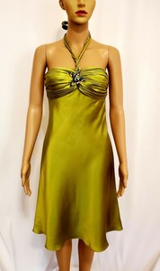 chartreuse slip dress