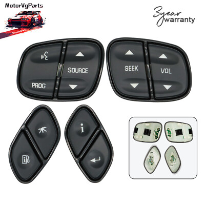 A-premium Steering Wheel Control Switch Buttons For Chevy GMC Cadillac Hummer H2