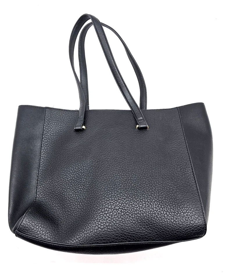 Bolso de mano Jones New York para mujer de cuero negro con bolsillos interiores asas dobles Foto 4 de 4