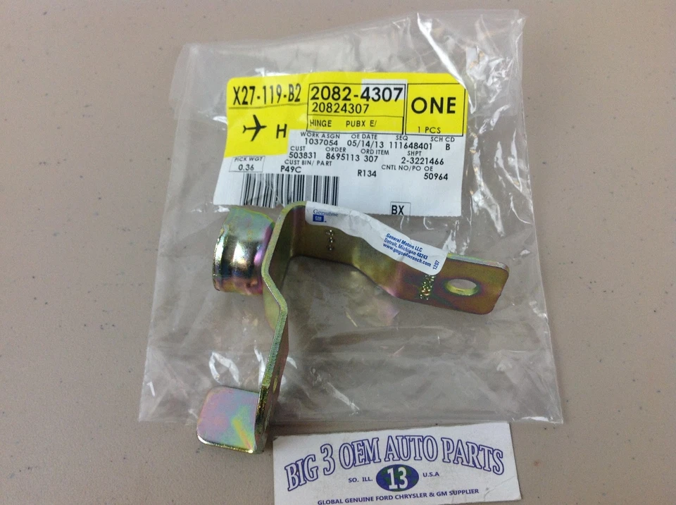 04-12 Chevrolet Colorado GMC Canyon puerta trasera derecha bisagra interior inferior nuevo OEM Foto 3 de 4