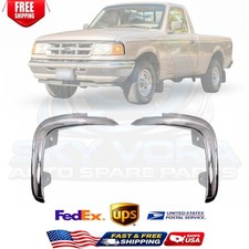 New For 1993-97 Ford Ranger Front Headlight Molding Trims Left Right Chrome 2pc New For 1993-97 Ford Ranger Front Headlight Molding Trims Left Right Chrome 2pc