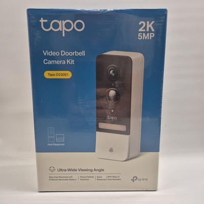 TP-Link Tapo D230S1 Video Türklingel Kamera Kit 2K 5MP Wireless Akku Hub IP64
