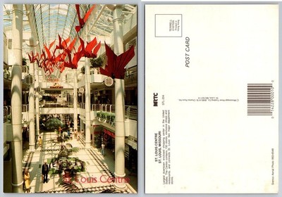 St. Louis Centre Mall Postcard St. Louis, MO 1980s Atrium Shopping