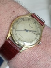 Antico orologio OGIVAL SWISS MADE funz 35,7 MM PLACCATO ORO OVERSIZE GIOIELLO 